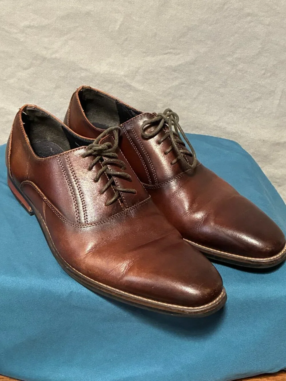 Grimentin Men's Shoes Classic Formal Derby Leather Dress Brown Size 40 US 7 Work